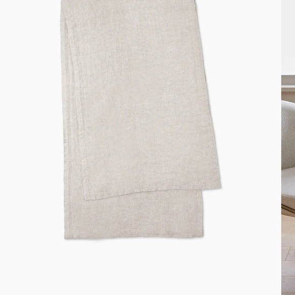 European 100% Linen in flax color. 16” x 108”. - Picture 3 of 3